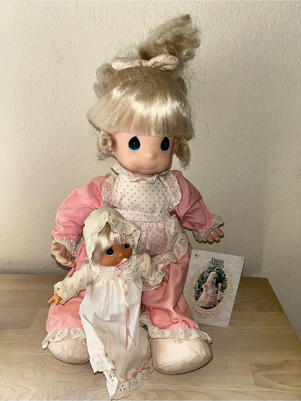 The Ashton-Drake Galleries My Little Love Two-Doll Set Pink & White Like New